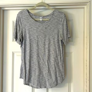 Old Navy luxe, size medium, black and white long length T-shirt